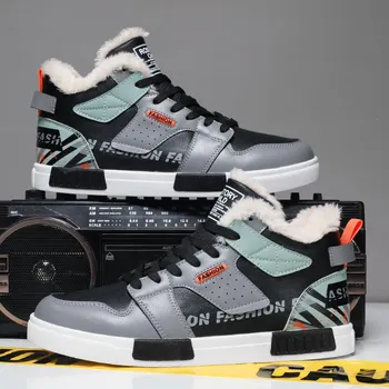 Оригинальные зимние теплые мужские кроссовки Plus Snow Sneaker большого размера 47, мягкие спортивные повседневные мужские кроссовки для активного отдыха из хлопка, мужская обувь для ходьбы 38 белый