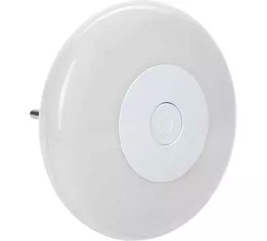 Ночник в розетку IEK 008 круг, белый (LDNN0-008-RD-P-03-S-K01)
