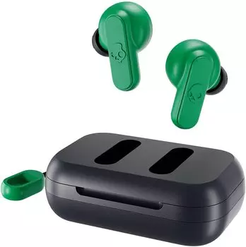 Наушники TWS Skullcandy Dime, внутриканальные, черный/зеленый (S2DMW-P750)