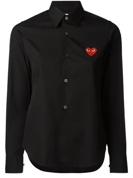 Рубашка с вышивкой Comme Des Garons Play, черный