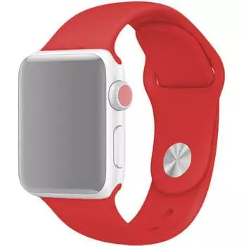 Браслет для AppleWatch (42/44 mm) силикон красный