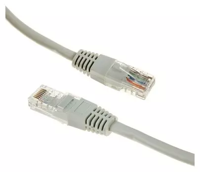 Патч-корд Gembird Pp12e-5m, UTP 5е кат., Rj-45(M)-rj-45(m), 5 м, серый