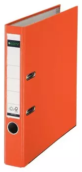 Папка-регистратор Leitz 180°l-1015,50мм,оранж,бум/лам.карт.,карм.кор,мет.уг