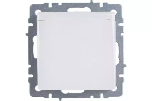 Розетка IEK BR-R16-16-44-K01 BRITE РСбш10-3-44-БрБ 16А IP44 с заземл. защ. шторки с крышкой белая
