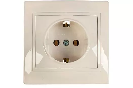 Розетка IEK ERK14-K01-16-DM 1-м СП Кварта РС10-3-КБ 16А IP20 с заземл. без защ. шторок белая