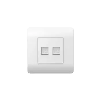 Розетка компьютерная CHINT 431553 2-м NЕW3-E RJ45 бел.