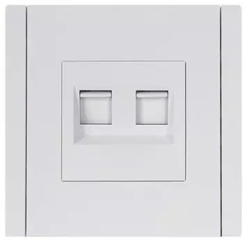 Розетка компьютерная двойная IEK FP-K20-1-K01 FORTE&PIANO RJ45 кат.5E FP233 белый