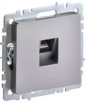 Розетка компьютерная IEK BR-K10-2-K46 BRITE RJ45 кат.6 РК11-БрС Сталь