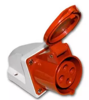 Розетка DEKraft 26029DEK стационарная 114 3Р+РЕ 16А 380В IP44 РС-102