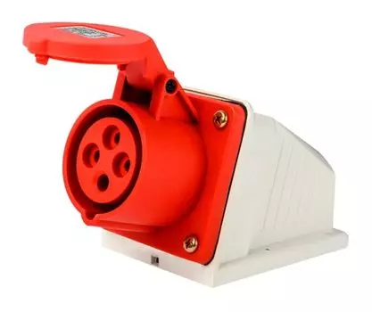 Розетка DEKraft 26193DEK стац. 3Р+РЕ 32А 380В IP44 РС-103