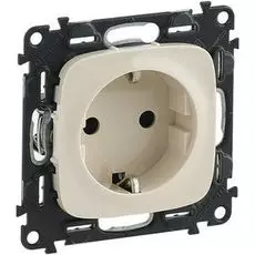 Розетка Legrand 753821 Valena ALLURE DIY Сл.кость 1-ая с/з, безвинт.зажим