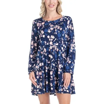 Женская ночная рубашка с волнистыми ярусами Ocean Pacific, цвет navy tie dye