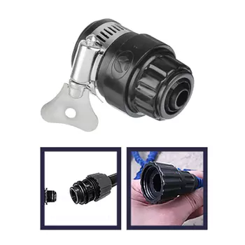 Соединитель шланга с безрезьбовым краном, d1/2", с хомутом, 6х5,5х4,5, INBLOOM