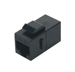 Адаптер проходной Hyperline CA2-KJ-C5E-BK (coupler), RJ-45(8P8C) формата Keystone Jack, категория 5e, черный