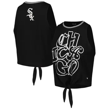 Женская майка на бретелях The Wild Collective Black Chicago White Sox с завязкой спереди