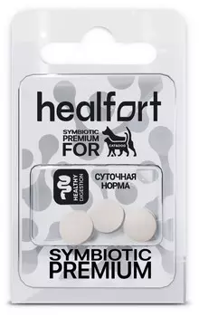 Healfort Premium SYMBIOTIC витамины c пробиотиком и пребиотиком для кошек и собак (3 таблетки)
