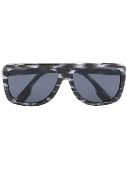 Солнцезащитные очки с абстрактным узором Burberry Eyewear, черный