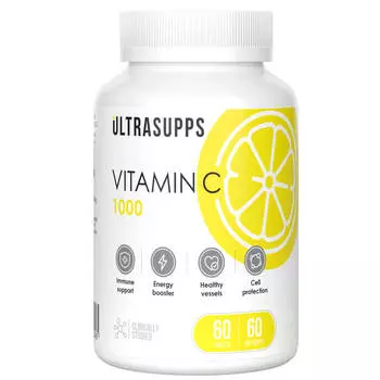 Витамин С, 900мг, 60 таблеток, Ultrasupps