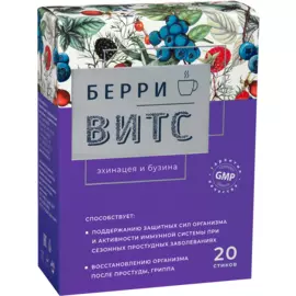 Витаминизированный напиток Эхинацея и бузина, 5 г*20 стиков, БерриВитС