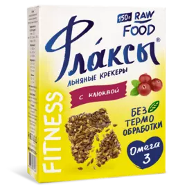 Злаковые флаксы с клюквой, 150 гр, Компас Здоровья