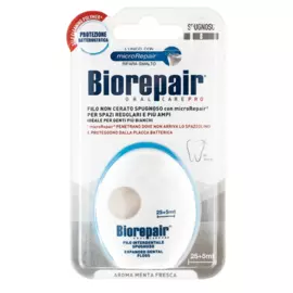 Зубная нить невощеная губчатая 25+5 метров, Biorepair