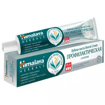 Зубная паста Dental Cream профилактическая с фтором, 100 гр, Himalaya Herbals