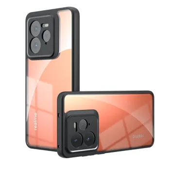 Для Realme GT 7 Pro GT7 Pro Чехол Роскошный акриловый матовый прозрачный жесткий чехол для ПК для Realme GT 6 T 6T NEO 6 SE GT5 Pro Ударопрочный бампер For Realme GT7 Pro чёрный