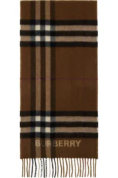 Кашемировый шарф с контрастной клеткой Burberry, мультиколор