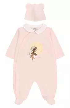 Комплект из комбинезона и шапки Fendi