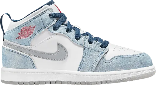 Кроссовки Air Jordan 1 Mid SE PS French Blue, синий