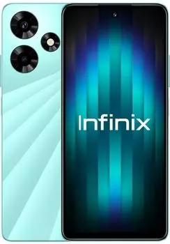 Смартфон Infinix Hot 30, 6.78" 2460x1080 IPS, MediaTek Helio G88, 4Gb RAM, 128Gb, 3G/4G, NFC, Wi-Fi, BT, 2xCam, 2-Sim, 5000 мАч, USB Type-C, Android 13, зеленый (10040069)