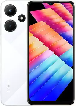 Смартфон Infinix Hot 30i, 6.6" 720x1612 IPS, Unisoc Tiger T606, 4Gb RAM, 64Gb, 3G/4G, NFC, Wi-Fi, BT, 2xCam, 2-Sim, 5000 мАч, USB Type-C, Android 12, белый (10041750)