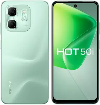 Смартфон Infinix HOT 50i, 6.78" 1600x720 IPS, MediaTek Helio G81, 4Gb RAM, 256Gb, 3G/4G, NFC, Wi-Fi, BT, 2xCam, 2-Sim, 5000 мАч, USB Type-C, Android 14, зеленый (10060962)