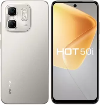 Смартфон Infinix HOT 50i, 6.78" 1600x720 IPS, MediaTek Helio G81, 6Gb RAM, 128Gb, 3G/4G, NFC, Wi-Fi, BT, 2xCam, 2-Sim, 5000 мАч, USB Type-C, Android 14, серый (10060958)