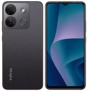 Смартфон Infinix Smart 7 HD, 6.6" 720x1612 IPS, Unisoc Tiger T606, 2Gb RAM, 64Gb, 3G/4G, Wi-Fi, BT, 2xCam, 2-Sim, 5000 мА⋅ч, Micro-USB, Android 12, черный (10038625)