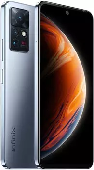 Смартфон Infinix Zero X pro, 6.67" 1080x2400 AMOLED, MediaTek Helio G95, 8Gb RAM, 128Gb, 3G/4G, Wi-Fi, BT, 3xCam, 2-Sim, 4500mAh, USB Type-C, Android 11, серебристый (10026621)