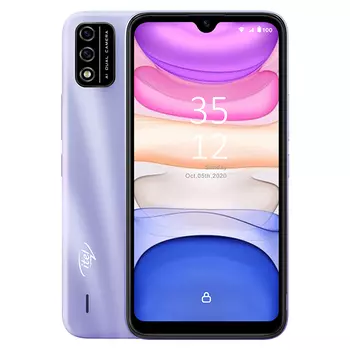 Смартфон ITEL A48, 6.1" 720x1440 IPS, Unisoc SC9832E, 2Gb RAM, 32Gb, 3G/4G, Wi-Fi, BT, 2xCam, 2-Sim, 3000 мА⋅ч, Micro-USB, Android 10, фиолетовый