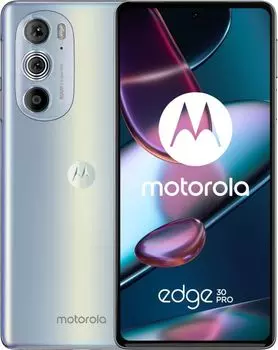 Смартфон Motorola Edge 30 pro, 6.7" 1080x2400 OLED, Qualcomm Snapdragon 8 Gen1, 12Gb RAM, 256Gb, 3G/4G/5G, NFC, Wi-Fi, BT, 4xCam, 2-Sim, 4800 мА⋅ч, USB Type-C, Android 12, белый (PASS0030RU)
