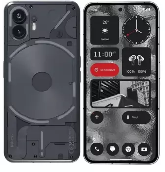 Смартфон Nothing Phone 2, 6.7" 1080x2412 AMOLED, Qualcomm Snapdragon 8+ Gen 1, 12Gb RAM, 512Gb, 3G/4G/5G, NFC, Wi-Fi, BT, 2xCam, 2-Sim, 4700 мАч, USB Type-C, Android 13, черный (A065DG/A10400032)