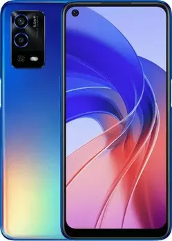 Смартфон OPPO A55, 6.51" 1600x720 IPS, Helio G35, 4Gb RAM, 64Gb, 3G/4G, Wi-Fi, BT, 3xCam, 2-Sim, 5000mAh, Android 11, синий