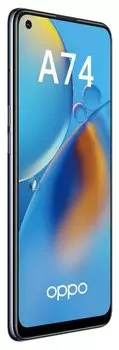 Смартфон OPPO A74, 6.43" 1080x2400 AMOLED, Qualcomm Snapdragon 662, 4Gb RAM, 128Gb, 3G/4G, NFC, Wi-Fi, BT, 3xCam, 2-Sim, 5000 мА⋅ч, USB Type-C, Android 11, черный