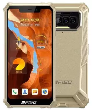 Смартфон OUKITEL F150, 5.86 дюйм. 1560x720 IPS, MediaTek Helio G25, 6Gb RAM, 64Gb, 3G/4G, NFC, Wi-Fi, BT, 4xCam, 2-Sim, 8000 мА⋅ч, Ударопрочный корпус, USB Type-C, Android 10, песочный (F150 Sahara)