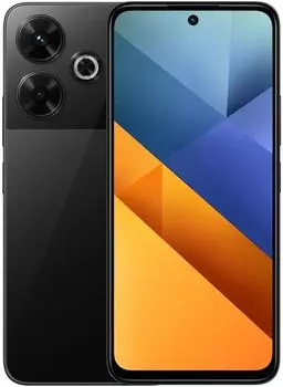 Смартфон POCO M6, 6.79" 2400x1080 IPS, MediaTek Helio G91 Ultra, 8Gb RAM, 256Gb, 3G/4G, NFC, Wi-Fi, BT, 2xCam, 2-Sim, 5.03 А·ч, USB Type-C, Android 14, черный (55853/2404APC5FG)