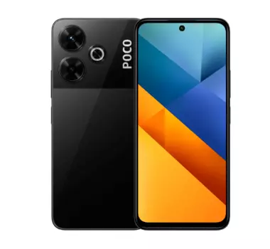 Смартфон POCO M6, 6.79" 2400x1080 IPS, MediaTek Helio G91 Ultra, 6Gb RAM, 128Gb, 3G/4G, NFC, Wi-Fi, BT, 2xCam, 2-Sim, 5.03 А·ч, USB Type-C, Android 14, черный (55858/2404APC5FG)