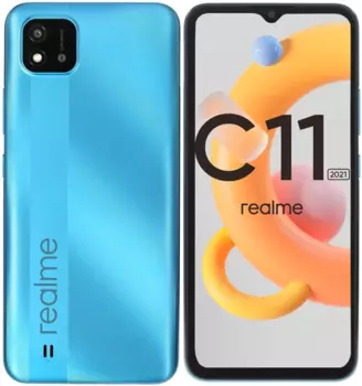 Смартфон Realme C11 (2021), 6.52" 1600x720 IPS, MediaTek Helio G35, 4Gb RAM, 64Gb, 3G/4G, NFC, Wi-Fi, BT, 2xCam, 2-Sim, 5000mAh, micro-USB, Android 10 (Go edition), синий (6042301)
