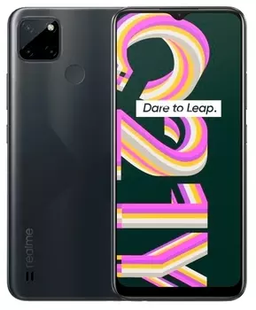 Смартфон Realme C21Y, 6.5" 720x1600 IPS, Unisoc T610, 4Gb RAM, 64Gb, 3G/4G, NFC, Wi-Fi, BT, 3xCam, 2-Sim, 5000 мА⋅ч, Micro-USB, Android 11, черный