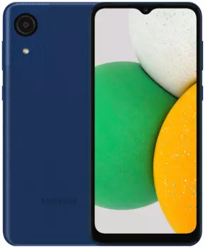Смартфон Samsung Galaxy A03 Core, 6.5" 1600x720 TN, Unisoc SC9863A, 2Gb RAM, 32Gb, 3G/4G, Wi-Fi, BT, Cam, 2-Sim, 5000mAh, micro-USB, Android 10, синий (SM-A032FZBDSER)