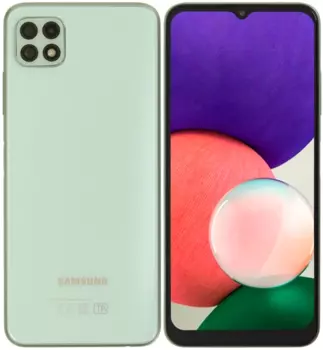 Смартфон Samsung Galaxy A22s, 6.6" 2400x1080 TFT, MediaTek Dimensity 700, 4Gb RAM, 128Gb, 3G/4G/5G, NFC, Wi-Fi, BT, 3xCam, 2-Sim, 5000mAh, USB Type-C, Android 11, мятный (SM-A226BLGVSER)