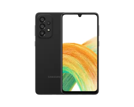 Смартфон Samsung Galaxy A33 5G, 6.4" 1080x2400 Super AMOLED, Samsung Exynos 1280, 6Gb RAM, 128Gb, 3G/4G/5G, NFC, Wi-Fi, BT, 4xCam, 2-Sim, 5000mAh, USB Type-C, Android 12, черный (SM-A336BZKGSKZ)