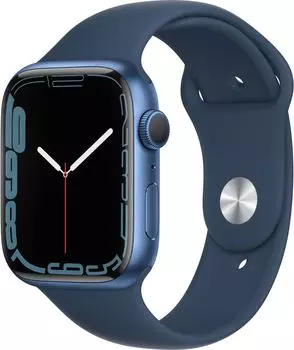 Смарт-часы APPLE Watch Series 7 45mm A2474 OLED LTPO, синий (MKN83LL/A)